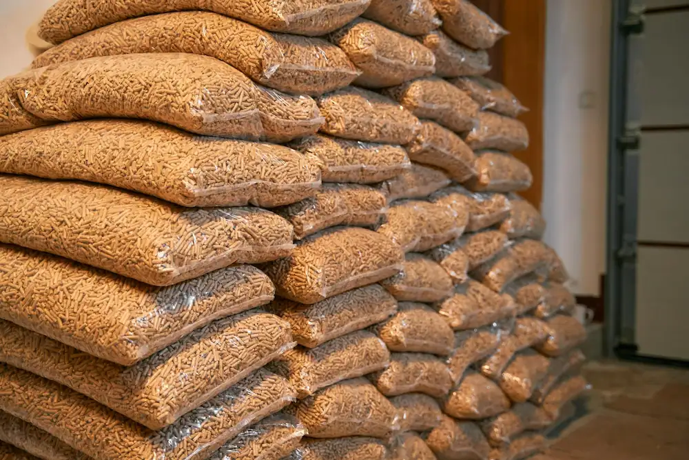 Bolsas de pellet usadas para industria o agricultura